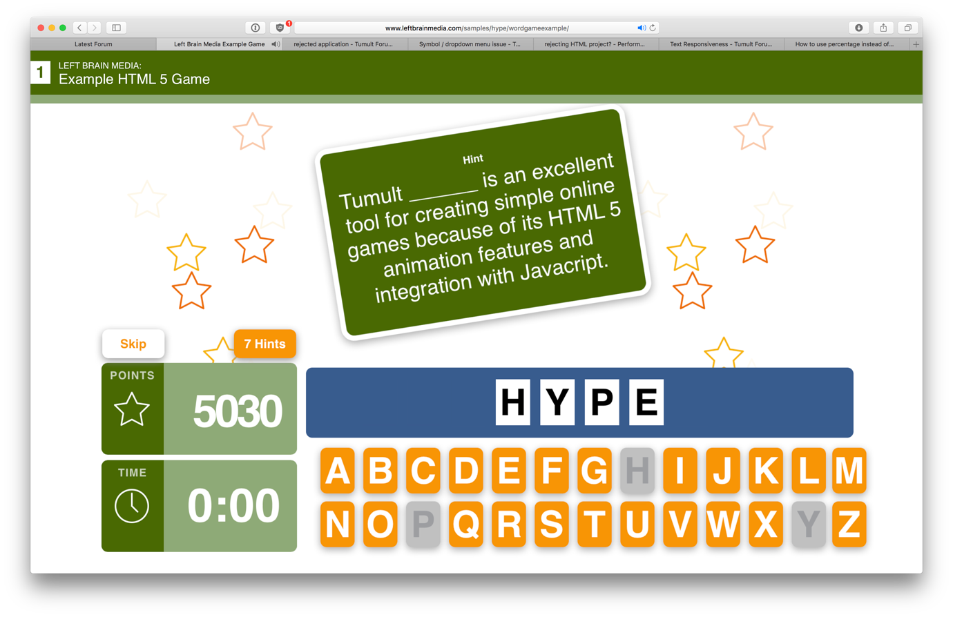 Example Hype Game Share your Work Tumult Forums