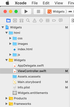 widgets-xcode