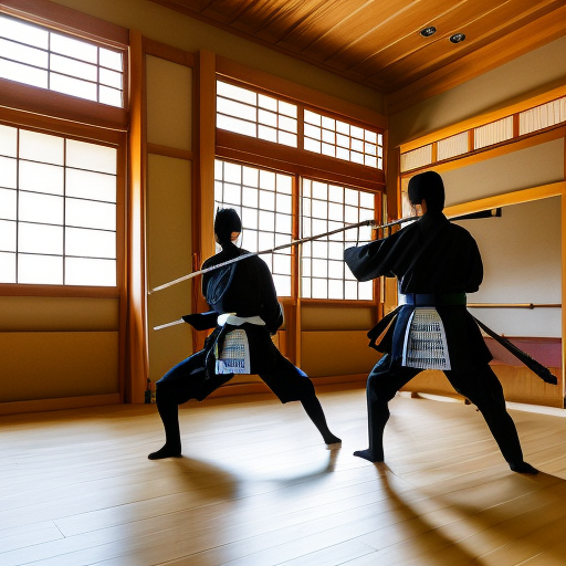 2435999178_Traditional_Japanese_dojo__with_wooden_floors_and_walls_adorned_with_swords_and_other_weapons__The_d